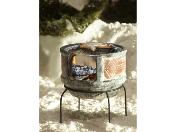 Buschbeck Mexiko-Grillkamin Geodesign Ton inkl. Grillrost – Bild 4