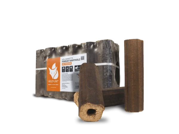 Heizfuxx Holzbriketts Pinikay Octagon 10kg x 30 Gebinde 300kg Palette – Bild 7