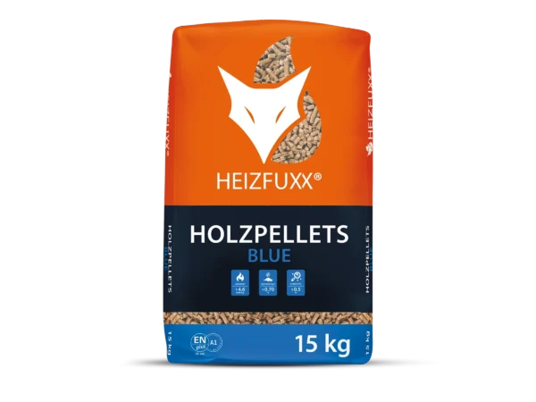 Heizfuxx Holzpellets Blue 15kg x 65 Sack 975kg Palette – Bild 2