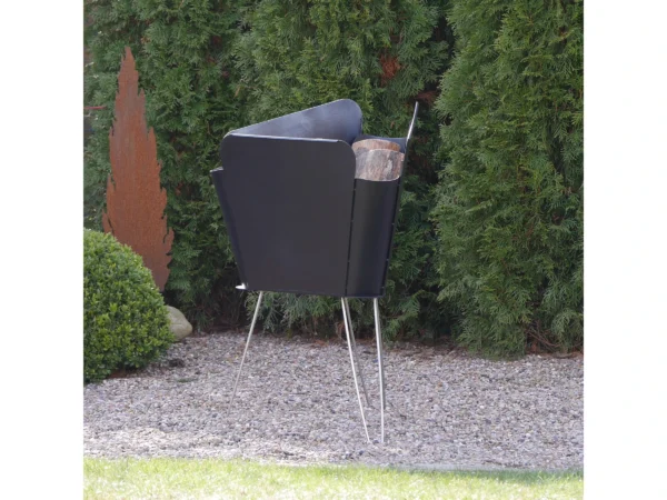 VASNER Merive M2 Feuerkorb mittelhoch abgerundet Schwarz – Bild 2