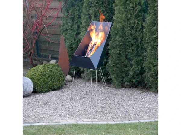 VASNER Merive M4 Feuerkorb mittelhoch eckig Schwarz – Bild 3