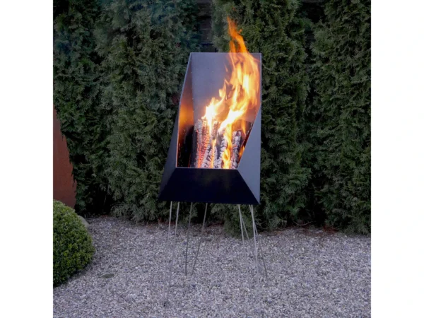 VASNER Merive M4 Feuerkorb mittelhoch eckig Schwarz – Bild 9