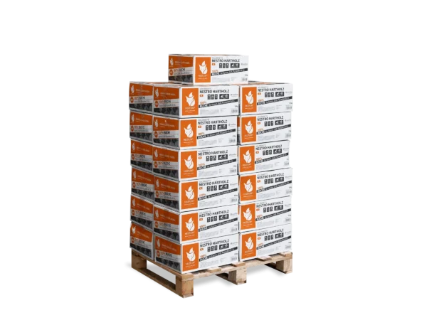 Heizfuxx Holzbriketts Nestro Hartholz m 12kg x 25 Karton 300kg Palette – Bild 5