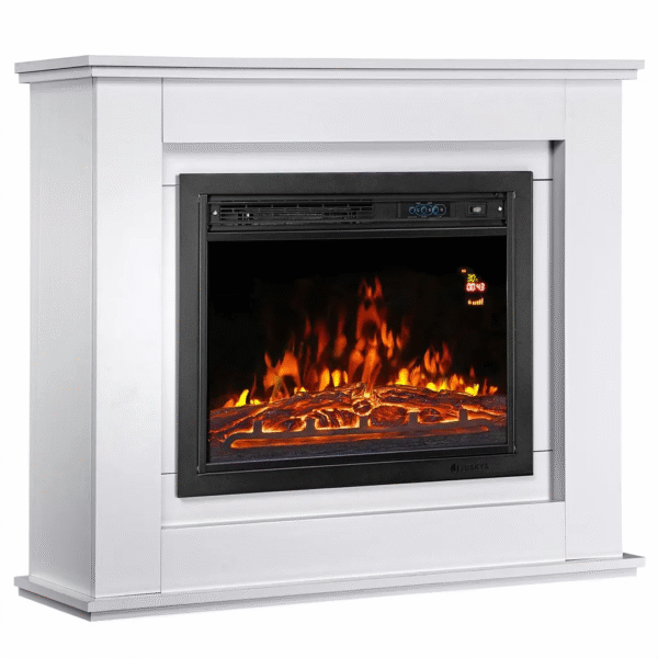 Juskys Elektrischer Kamin rechteckig weiß (51202)