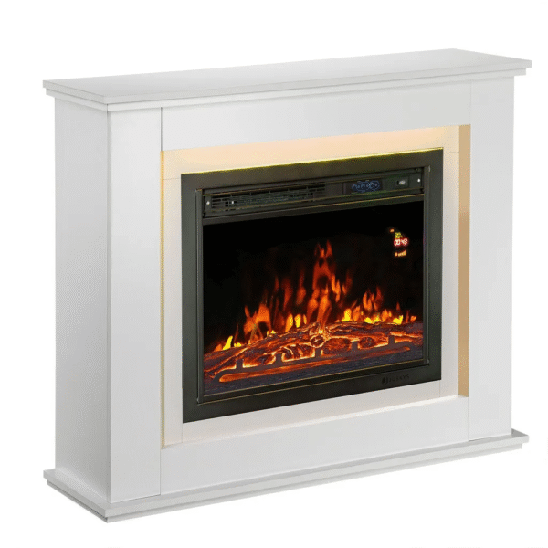 Juskys Elektrischer Kamin rechteckig weiß (51202) – Bild 5